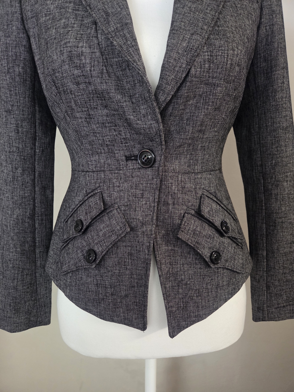 Karen Millen Structured Wool Blend Blazer Jacket - Picture 3 of 9